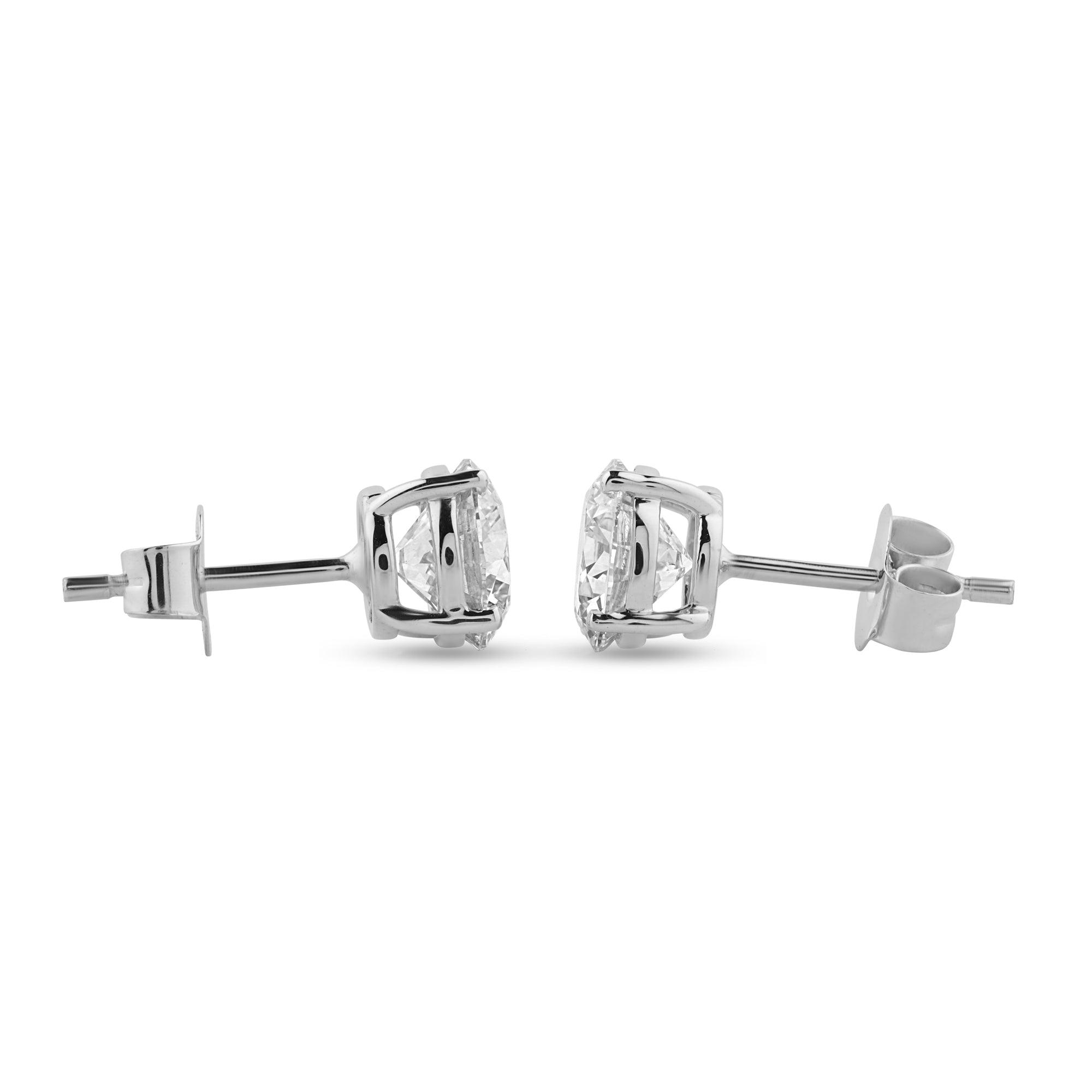 0.97ct Round Lab Diamond Stud Earrings - Harmony Bound