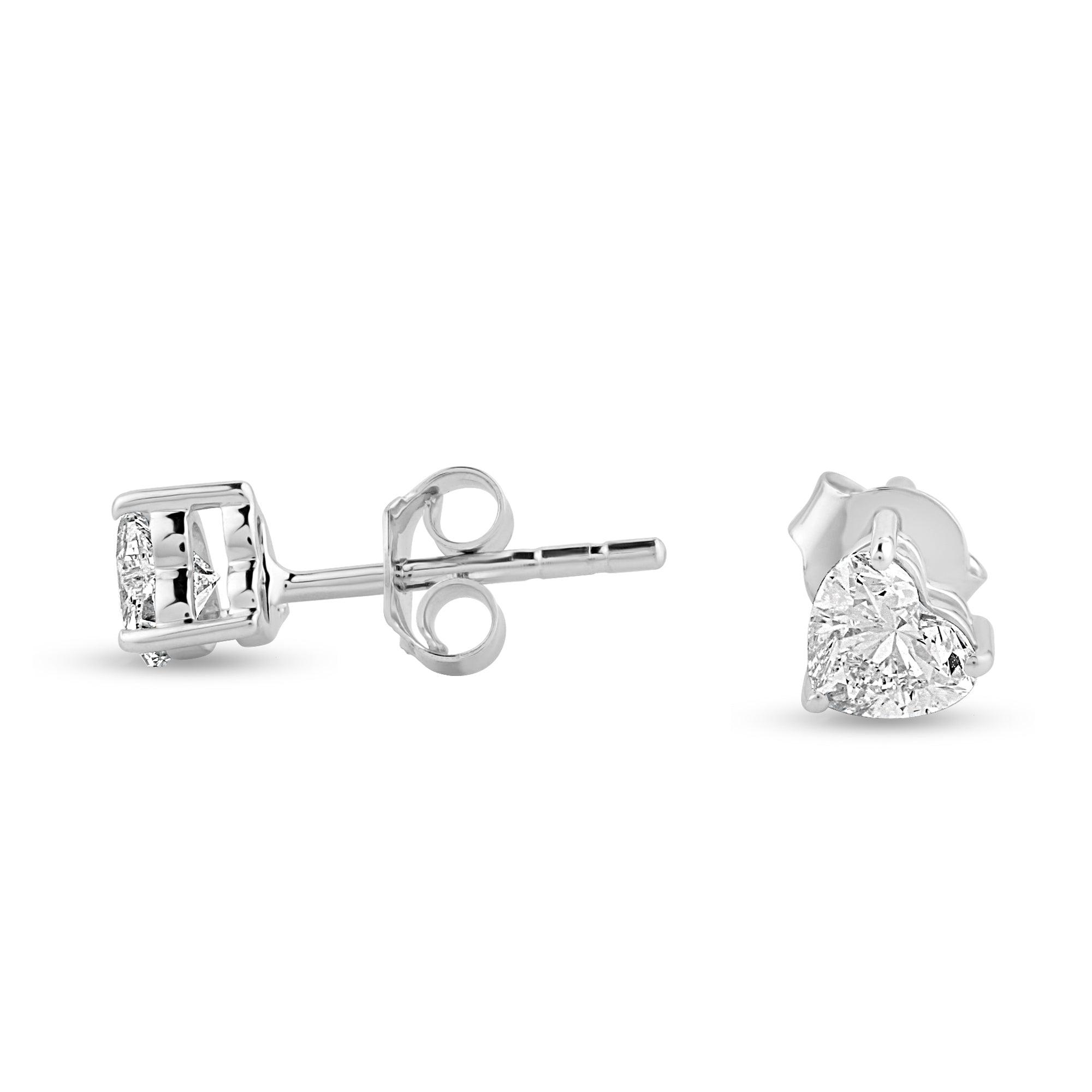 1.4ct Heart Lab Diamond Stud Earrings - Harmony Bound
