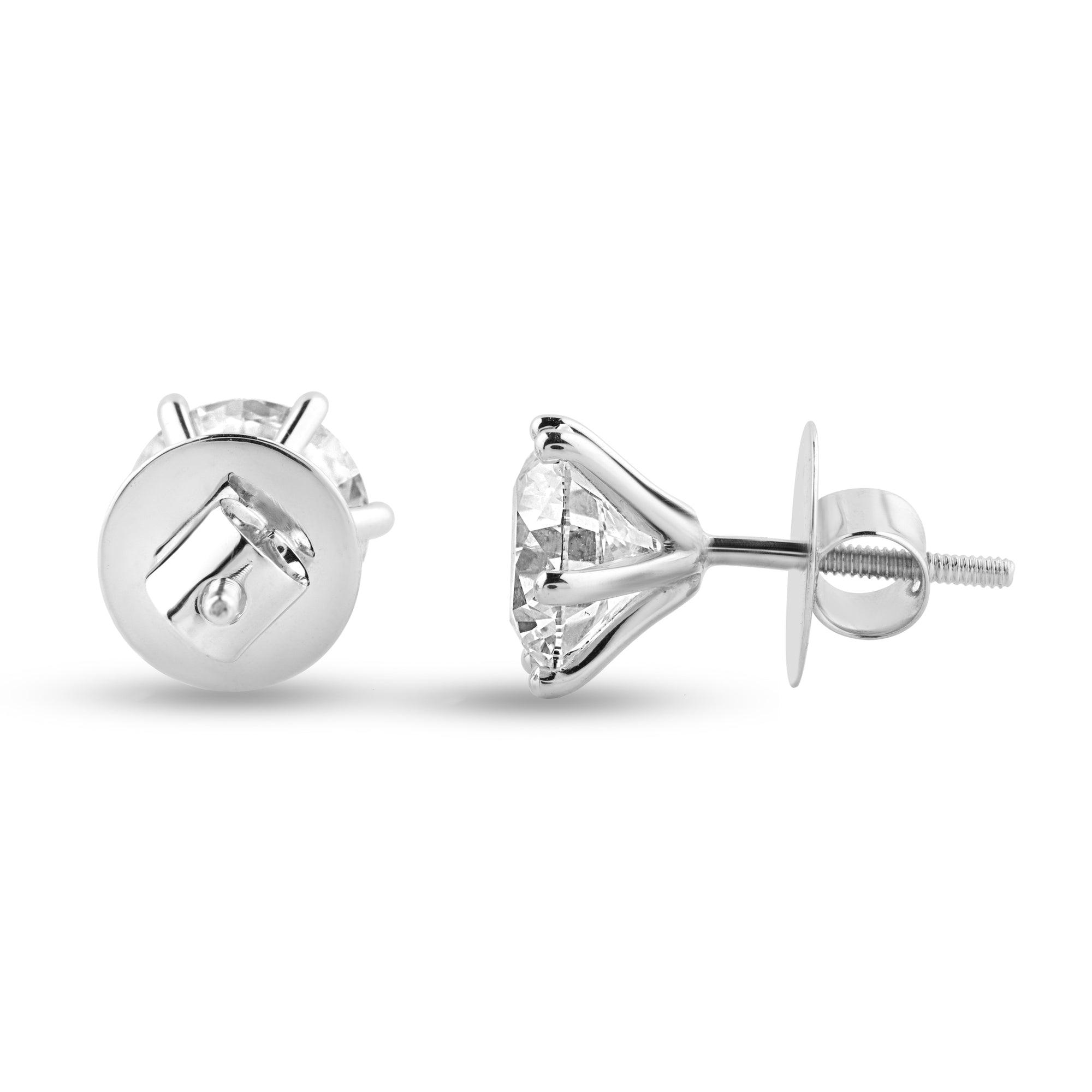 1.6ct Round Lab Diamond Stud Earrings - Harmony Bound