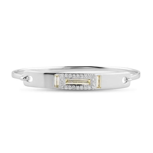 1.86ct White Gold Lab Diamond Bangle Bracelet - Harmony Bound