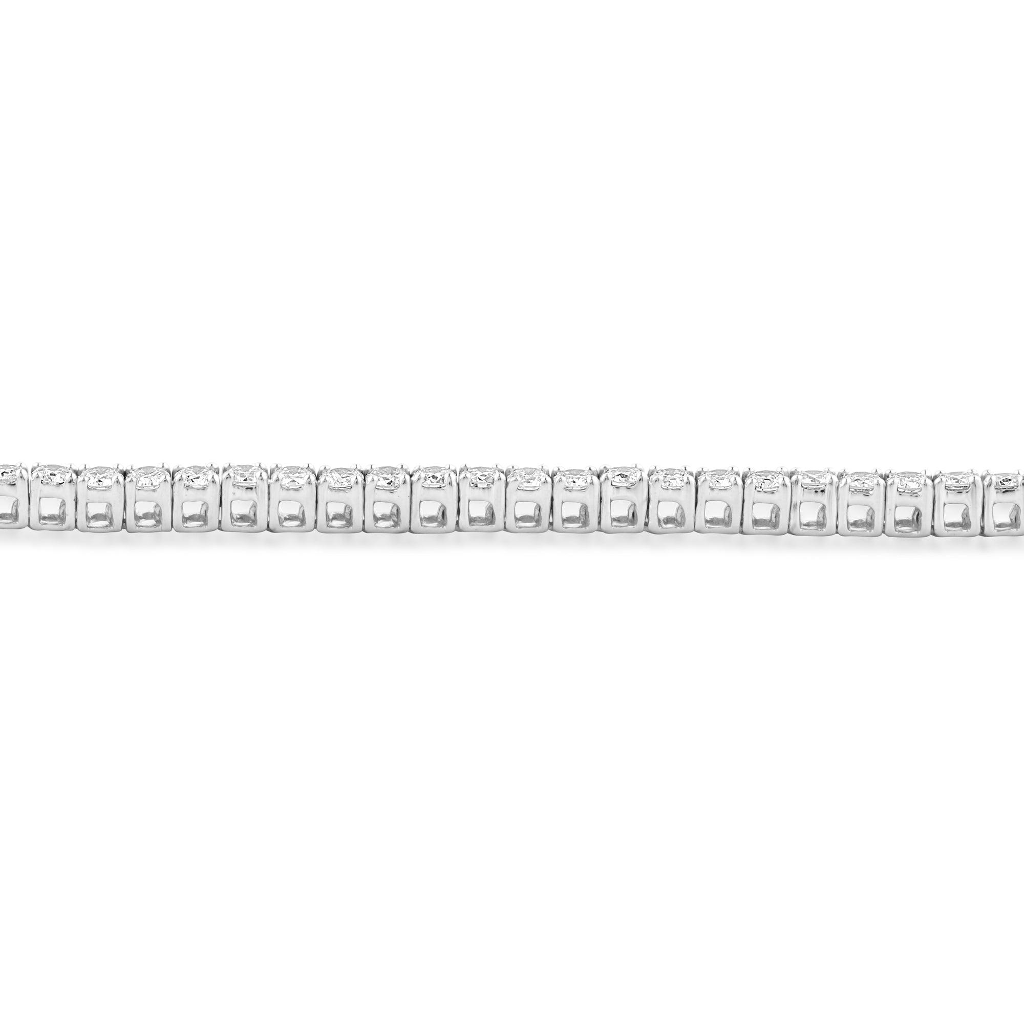 1.8ct White Gold Round Cut Diamond Tennis Bracelet - Harmony Bound