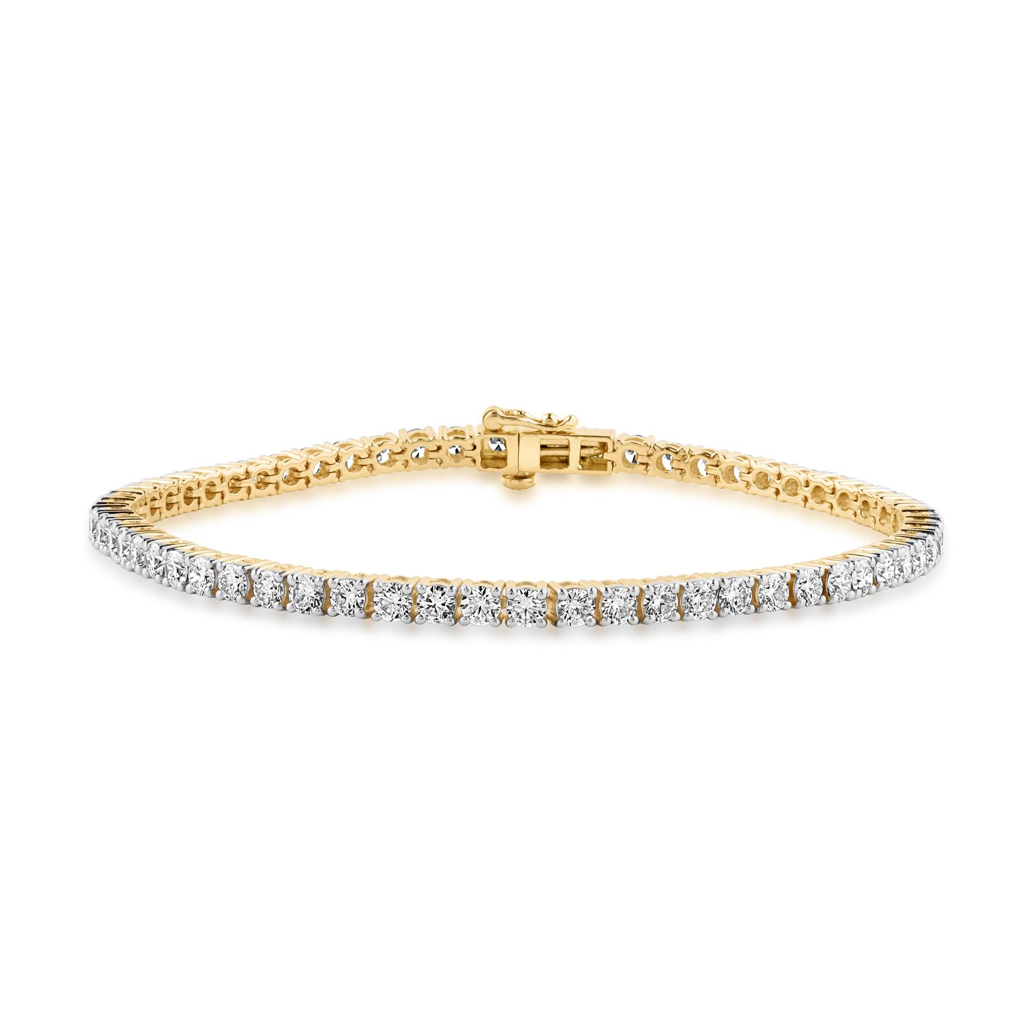 2.84ct Yellow Gold Lab Diamond Tennis Bracelet - Harmony Bound