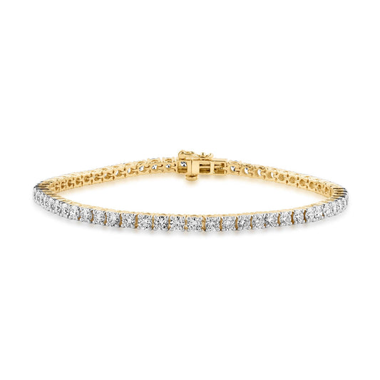 2.84ct Yellow Gold Lab Diamond Tennis Bracelet - Harmony Bound