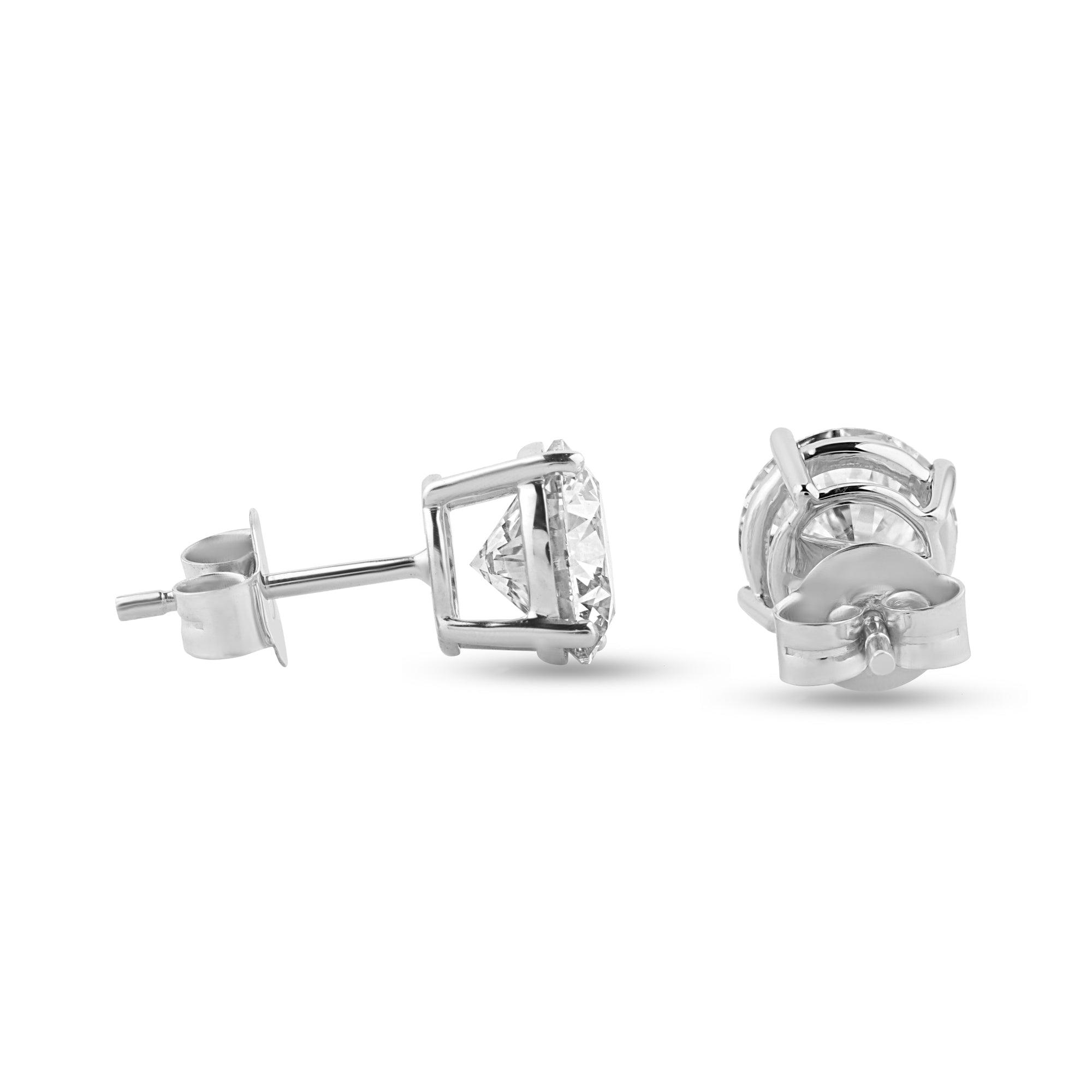 2ct Round Lab Diamond Stud Earrings - Harmony Bound