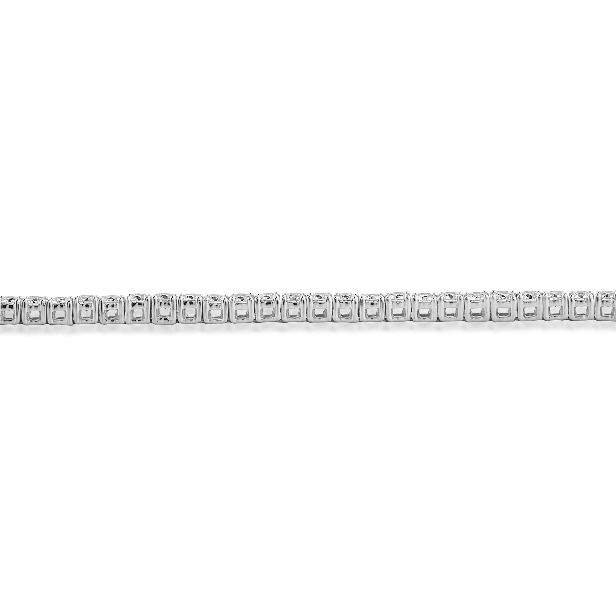 3.71ct White Gold Round Lab Diamond Tennis Bracelet - Harmony Bound