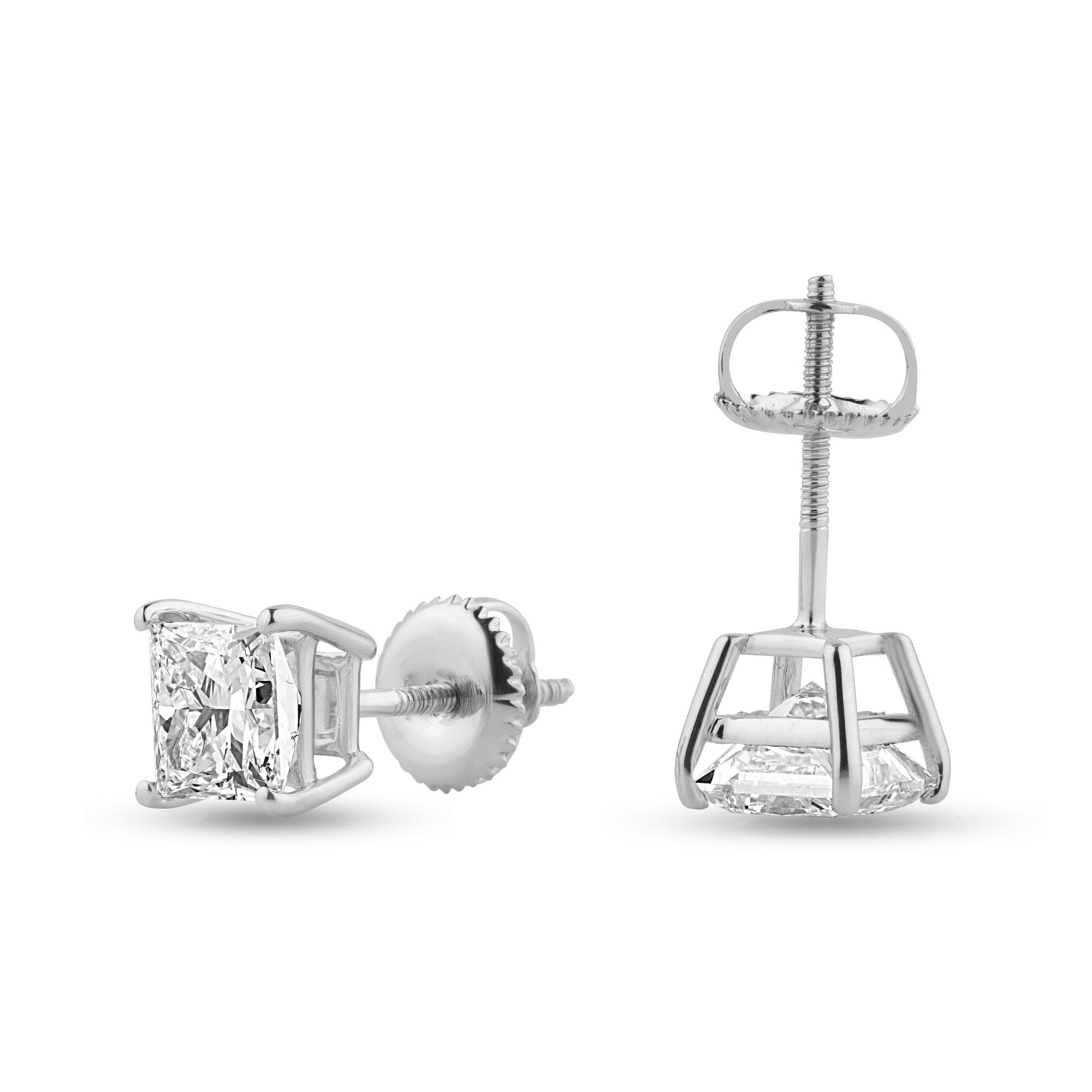 .55ct Princess Lab Diamond Stud Earrings - Harmony Bound