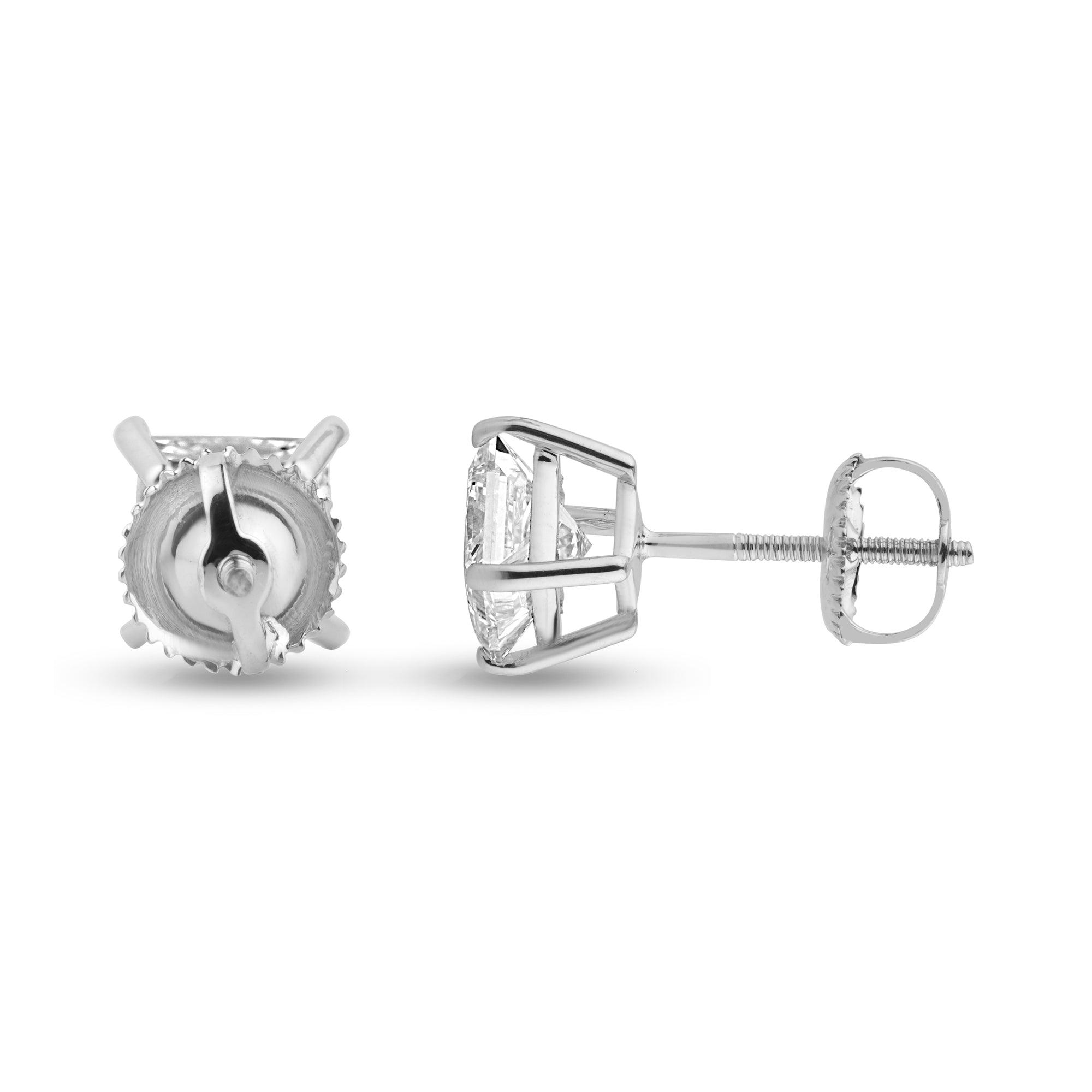.55ct Princess Lab Diamond Stud Earrings - Harmony Bound
