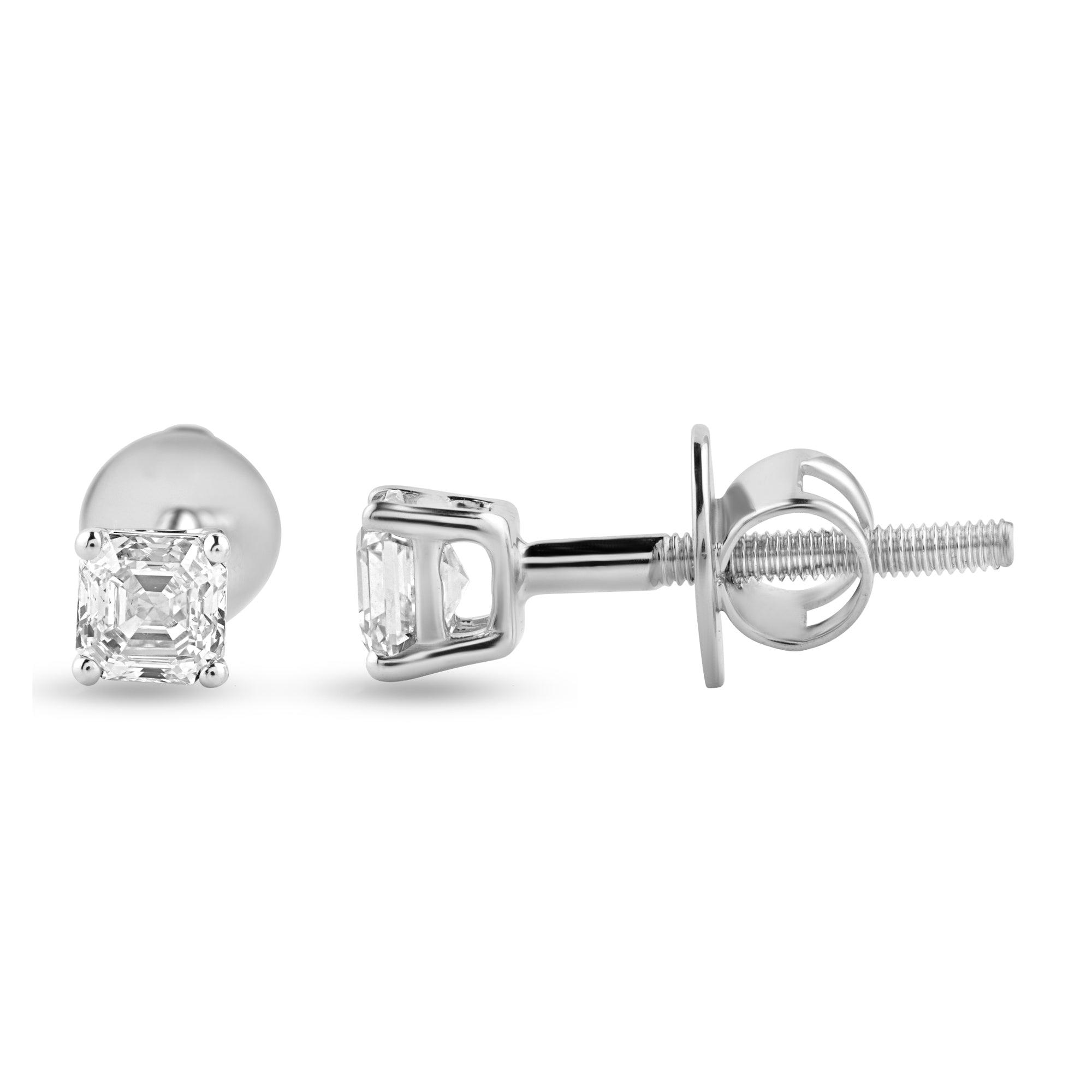 .72ct Asscher Lab Diamond Stud Earrings - Harmony Bound