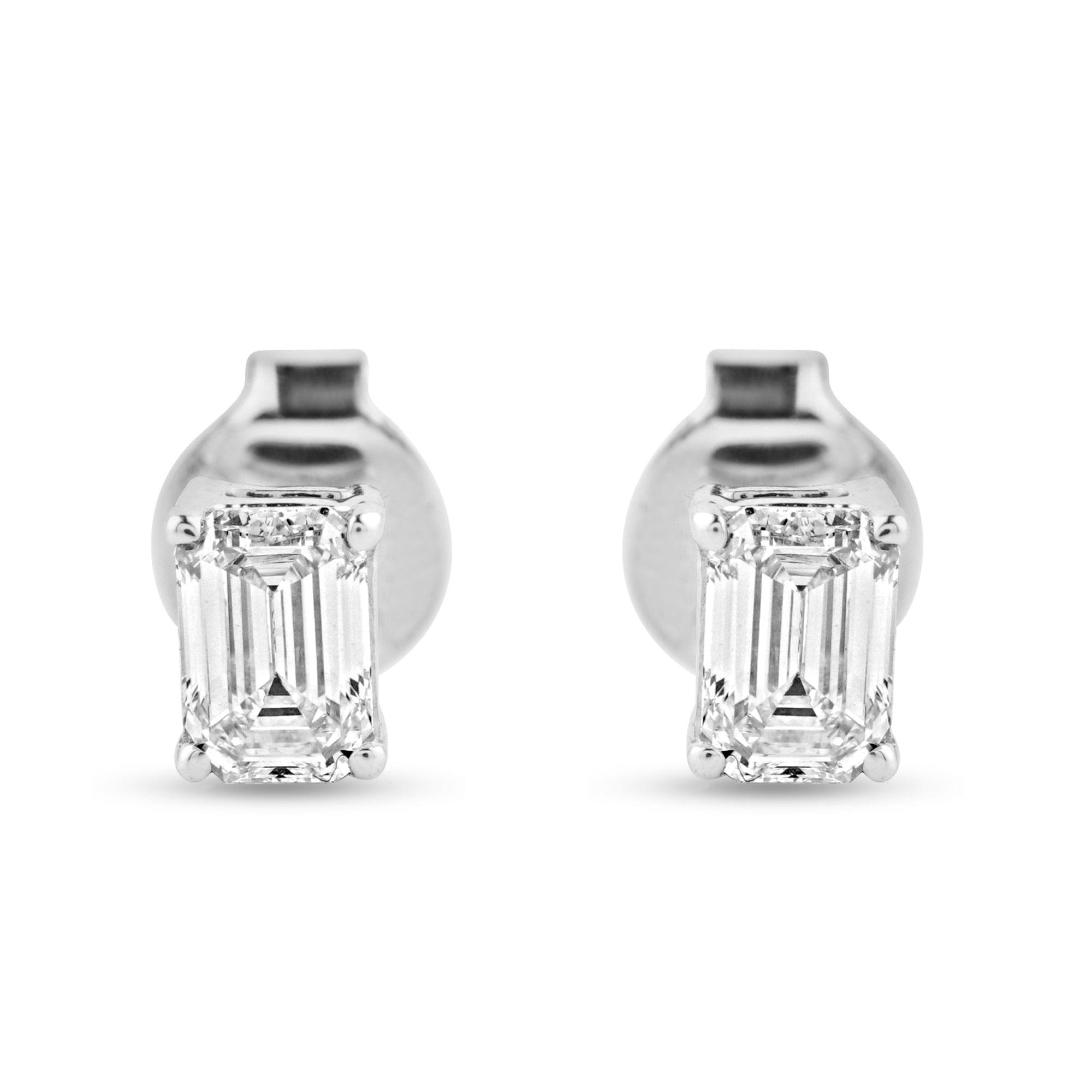.93ct Emerald Lab Diamond Stud Earrings - Harmony Bound