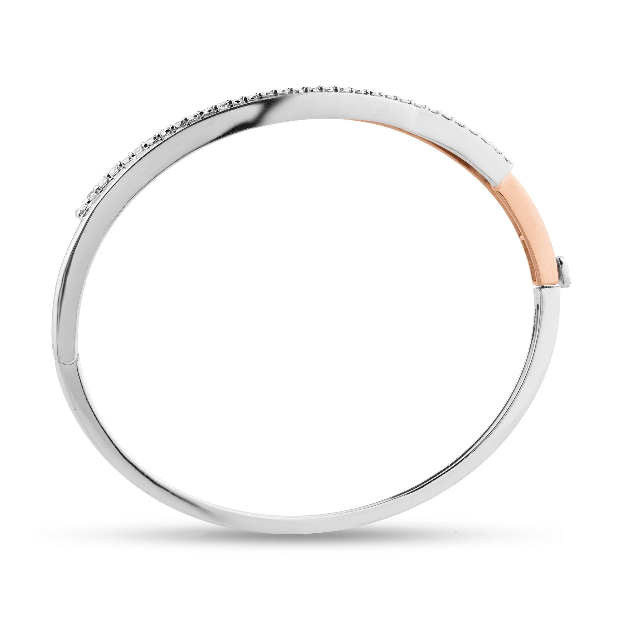 Astra .6ct White and Rose Gold Lab Diamond Bracelet - Harmony Bound