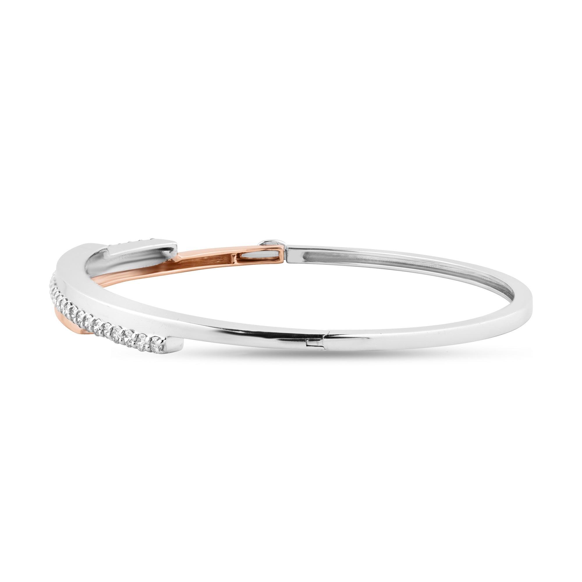 Astra .6ct White and Rose Gold Lab Diamond Bracelet - Harmony Bound
