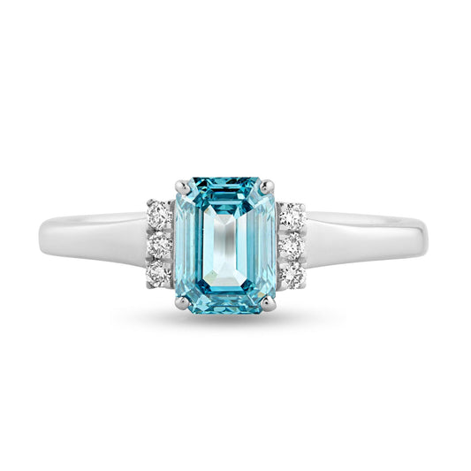 Aurora Royale 1ct Blue Emerald Lab Diamond Center Stone - Harmony Bound