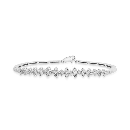 Enchanted 1.34ct White Gold Lab Diamond Bracelet - Harmony Bound
