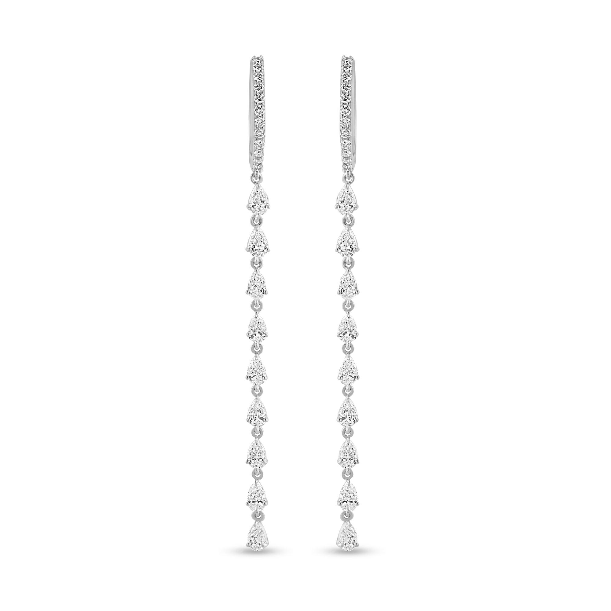 Legacy 3.5ct Pear and Round Lab Diamond Earrings - Harmony Bound