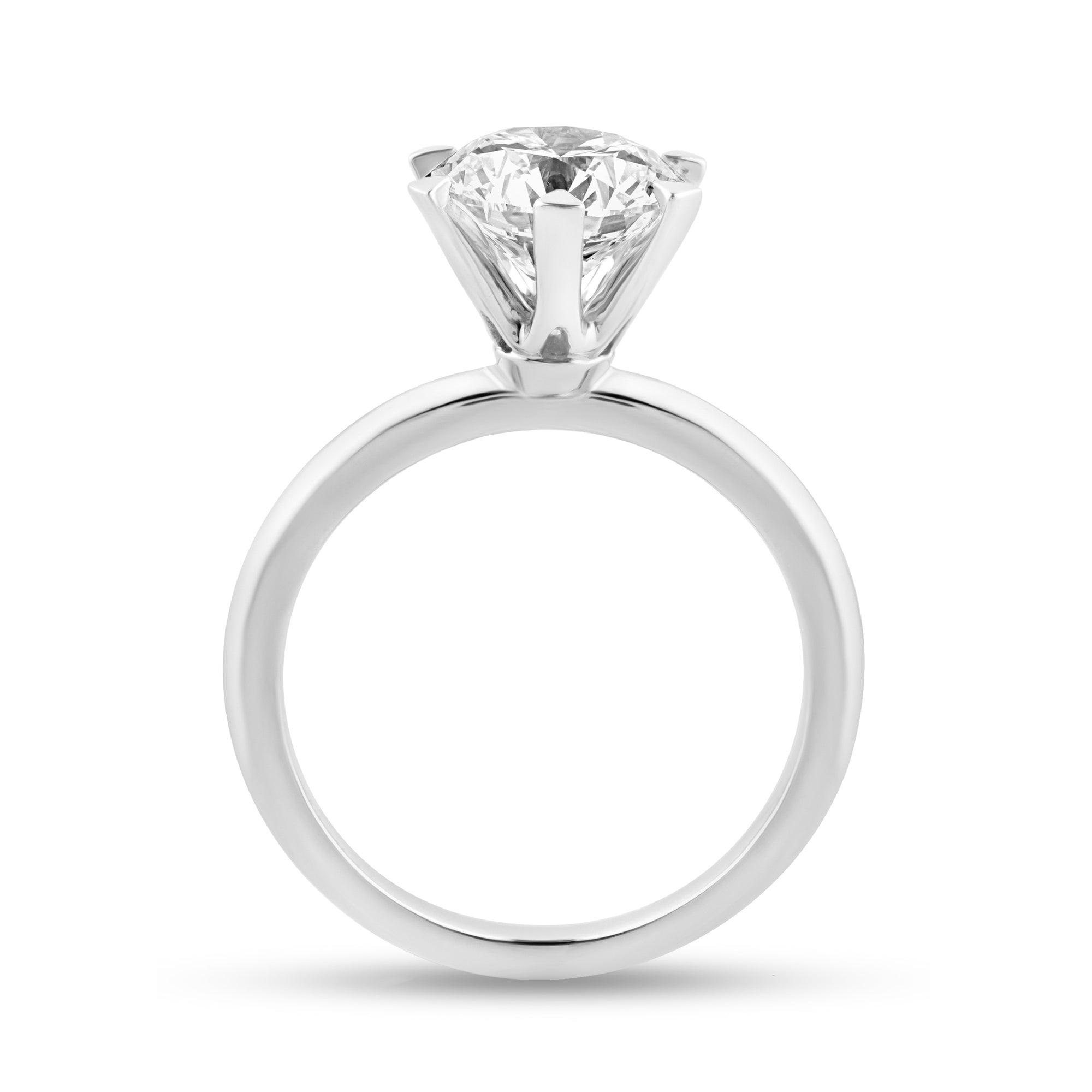 Moissanite Solitaire Ring with 2ct Round Center Stone - Harmony Bound