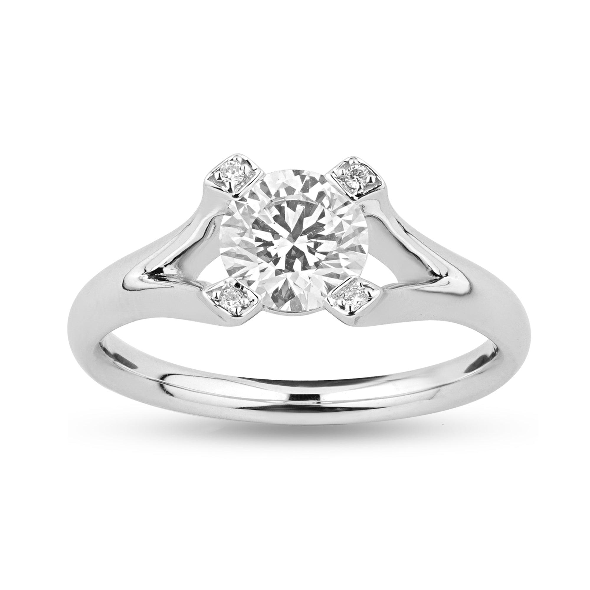 Moissanite Solitaire with 1ct Round Center Stone - Harmony Bound