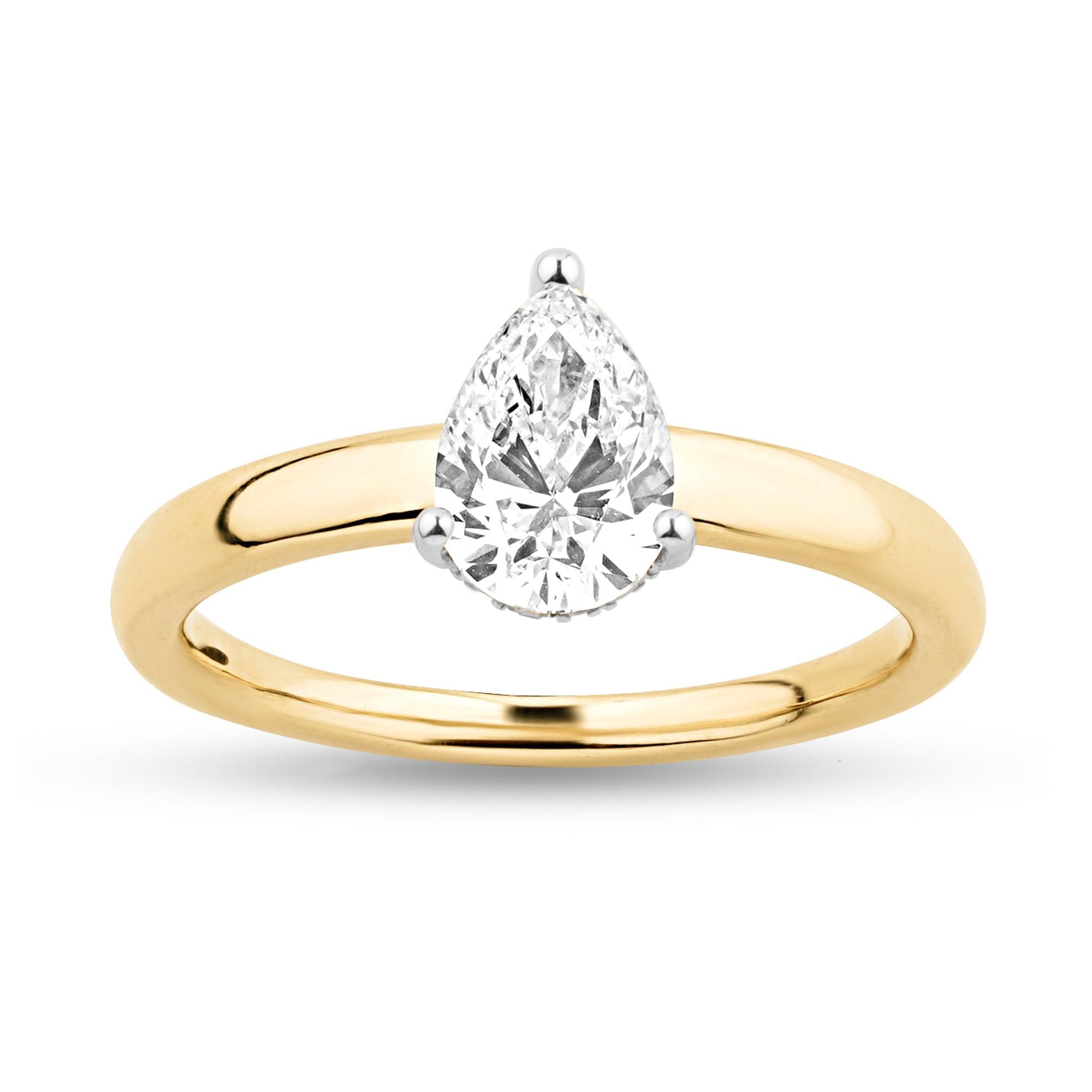 Seraphina Gold .99ct Pear Lab Diamond Stone - Harmony Bound