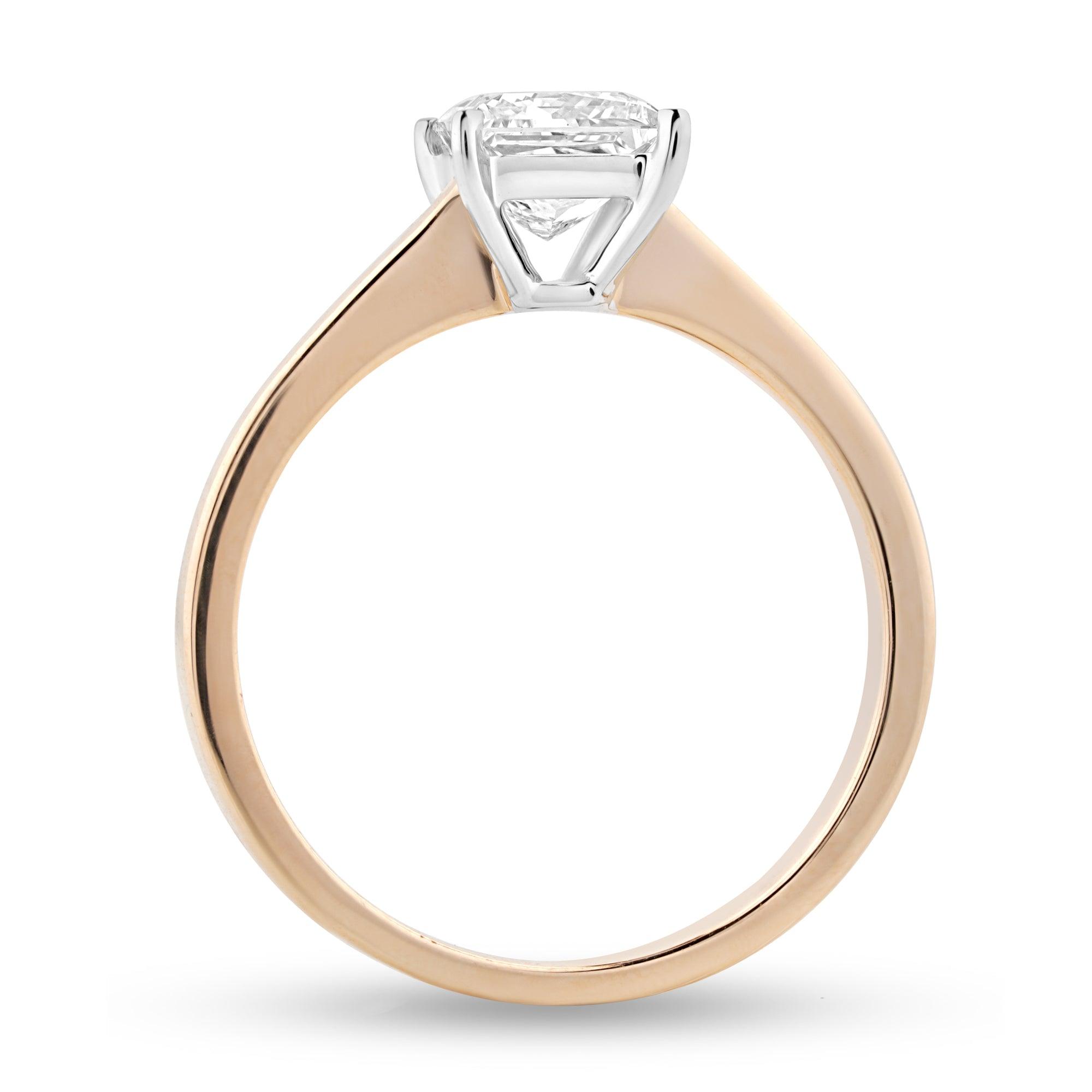 Solitaire Ring with 1.04ct Princess Lab Diamond - Harmony Bound