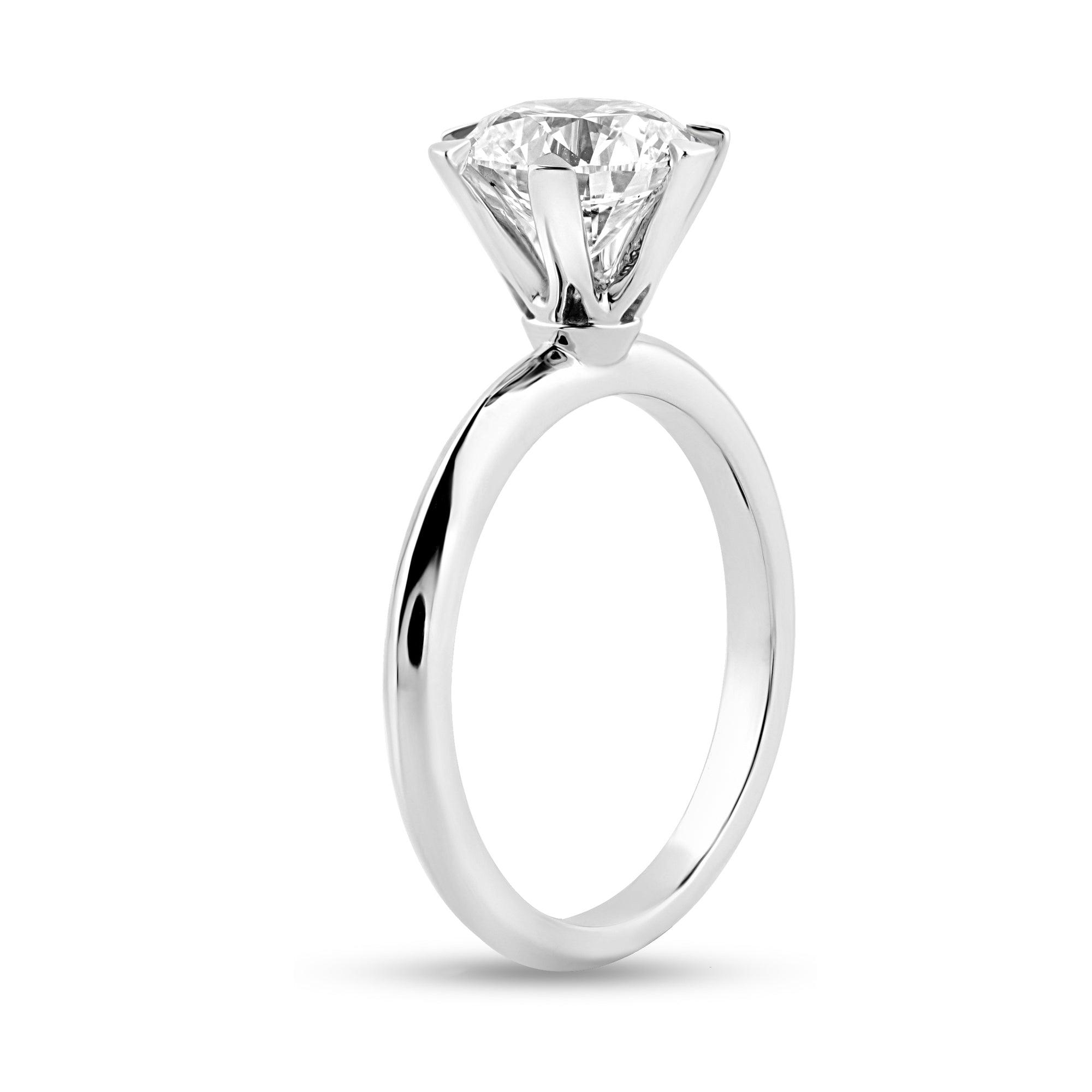 Solitaire Ring with 1.1ct Round Lab Diamond - Harmony Bound