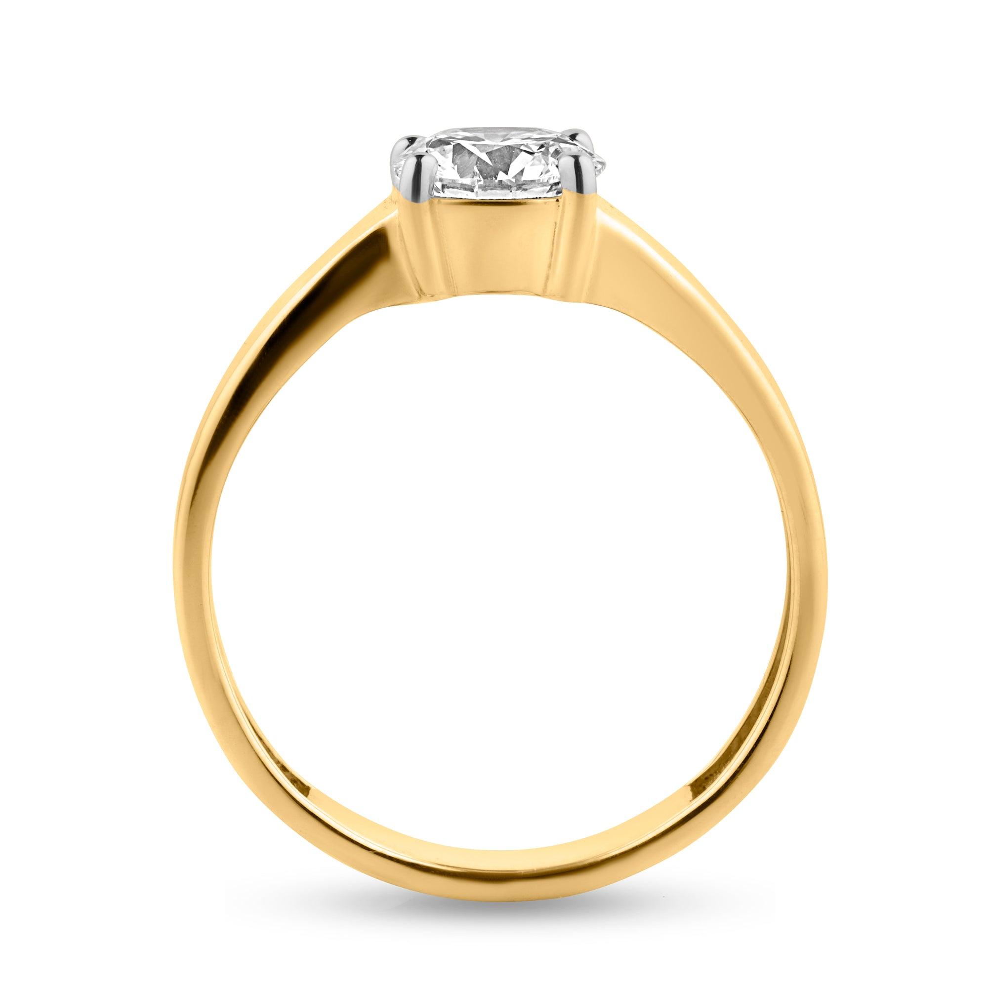 Solitaire ring with .74ct Round Lab Diamond - Harmony Bound