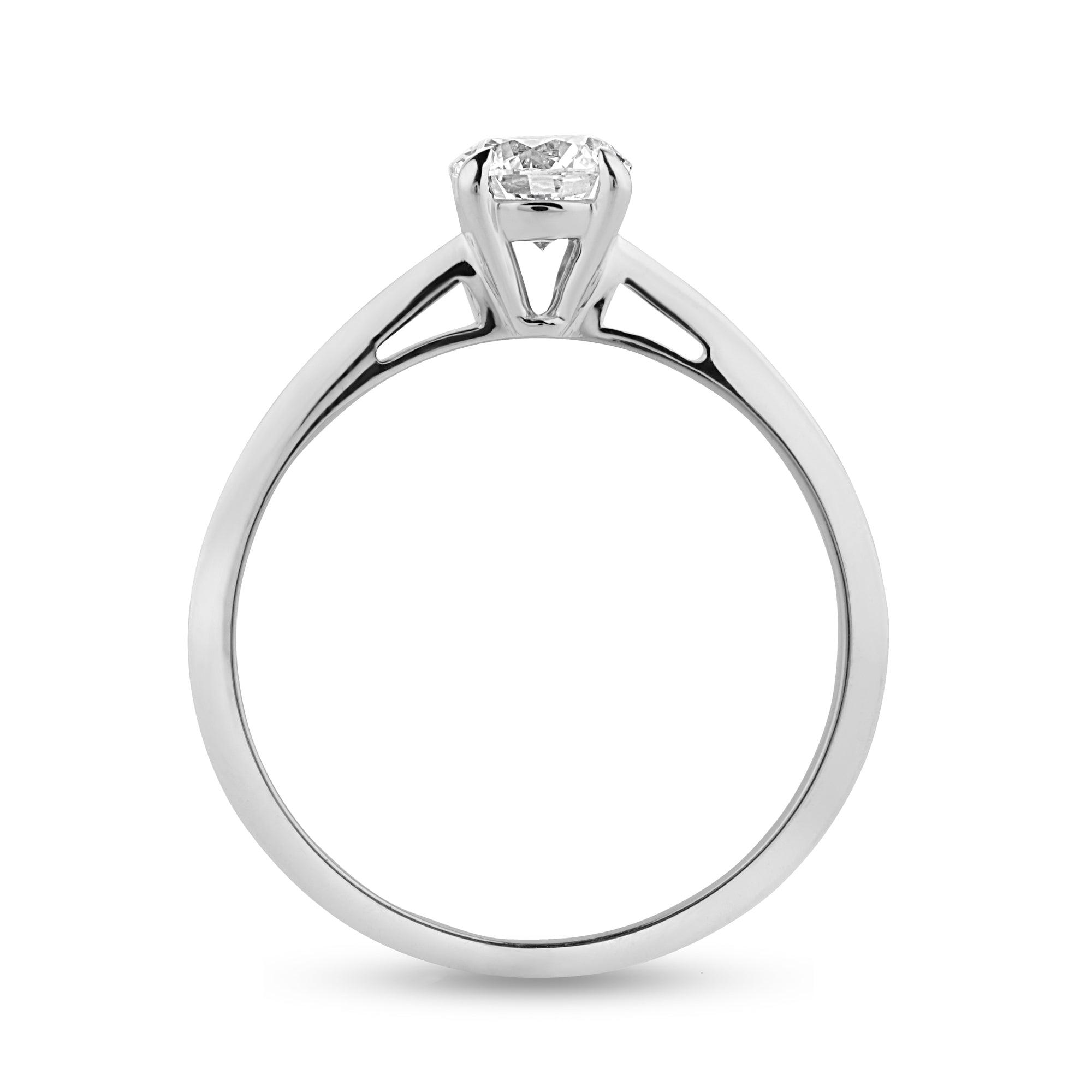 Solitaire Ring with .8ct Round Lab Diamond - Harmony Bound
