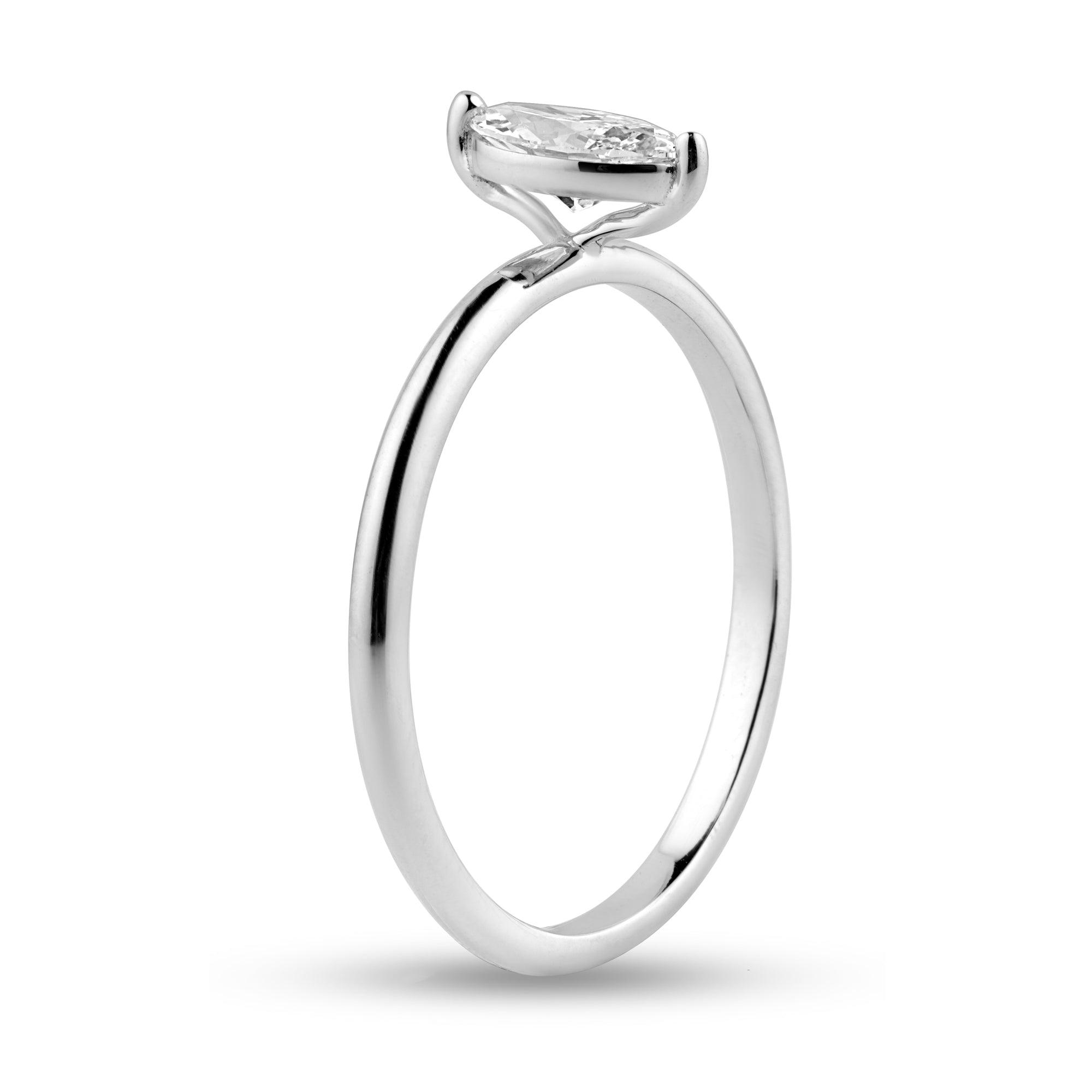 Solitaire with .3ct Marquise Lab Diamond - Harmony Bound