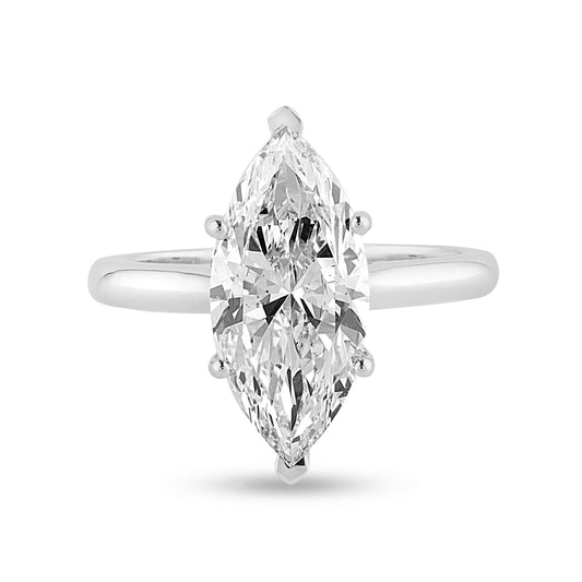 Solitaire with 4ct Marquise Lab Diamond - Harmony Bound